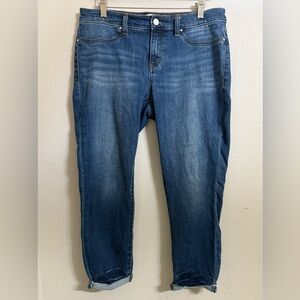 MERiTAGE Marina Cropped Blue Jeans Women’s Size 32 Cotton Blend Rolled Hem